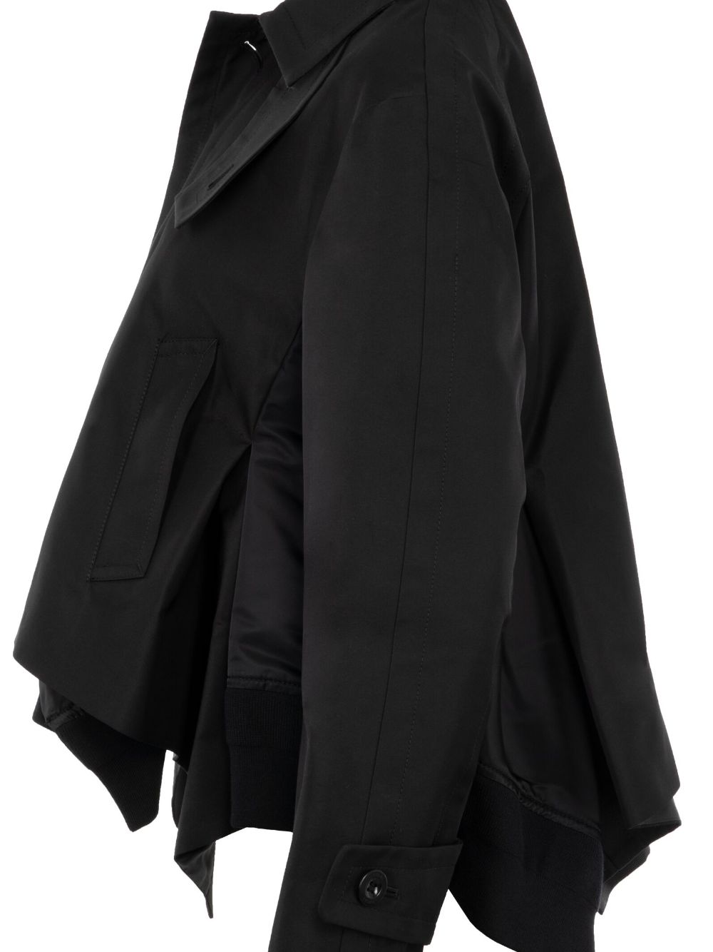 Shop Sacai Layered Jacket In Black