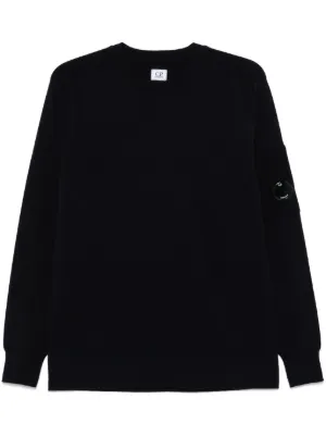 ラ*イ様 C.P. COMPANY ブラック ラウンドネックセーター　ウール10 ラ*イ様 C.P. COMPANY ブラック ラウンドネックセーター ウール