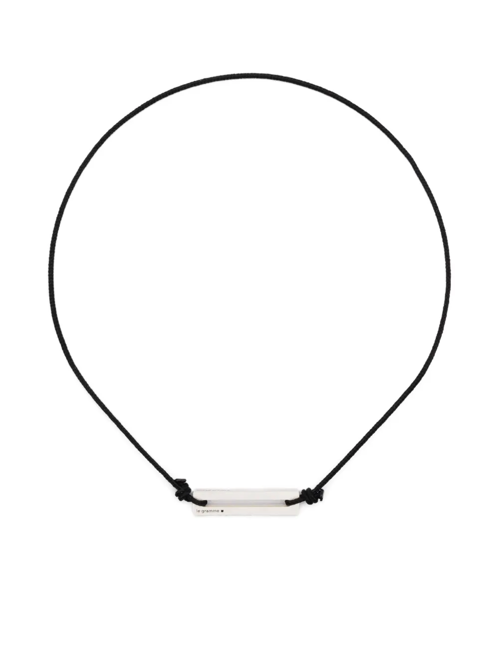 Le Gramme lacquered cord bracelet | Silver | Image 1