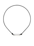 Le Gramme lacquered cord bracelet - Silver