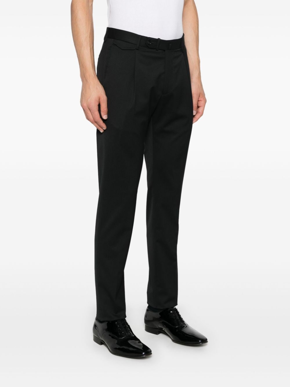 Shop Tagliatore Tailored Trousers In Black