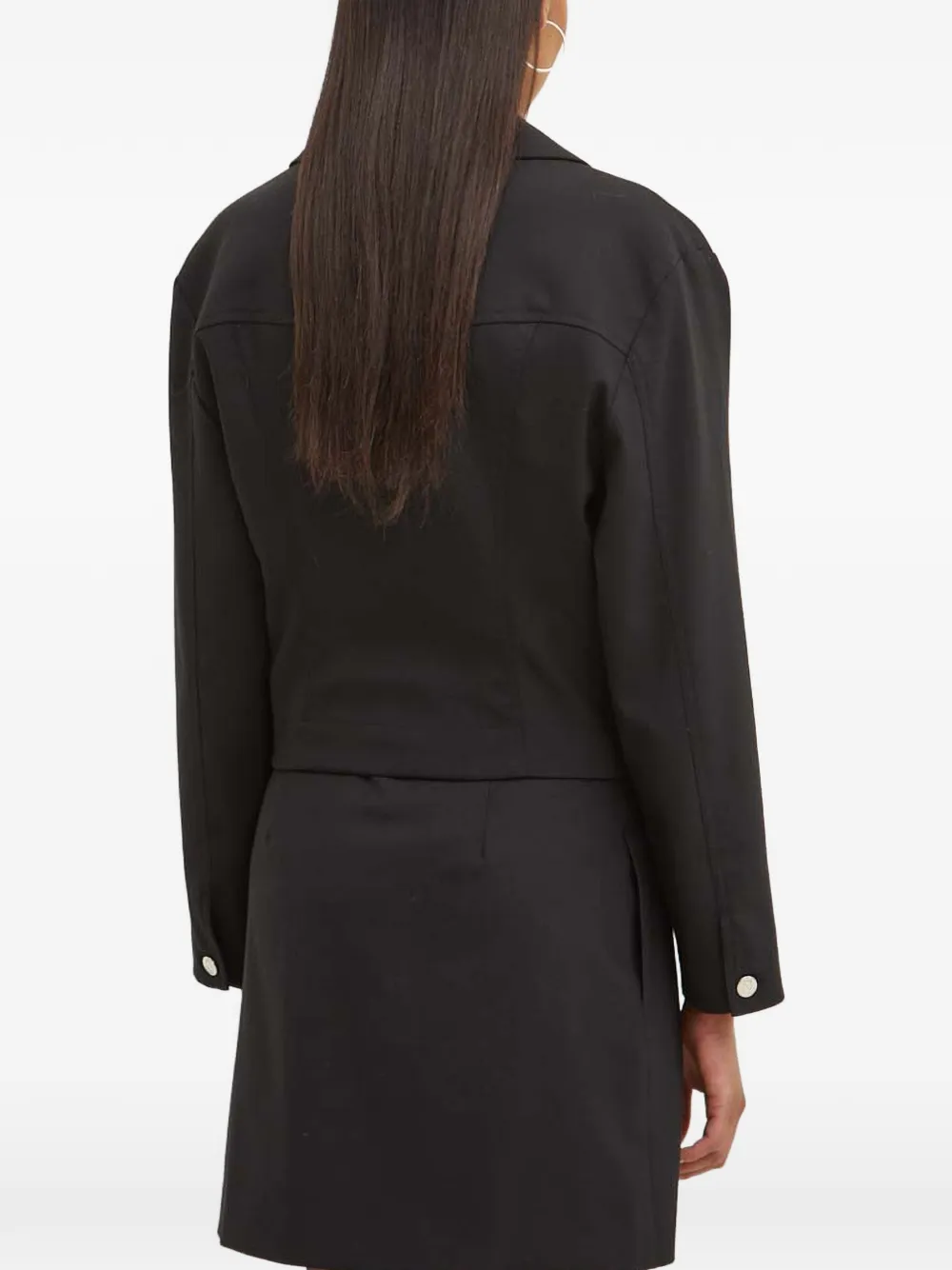  Moschino Jeans Buttoned Pocket Jacket - Black 