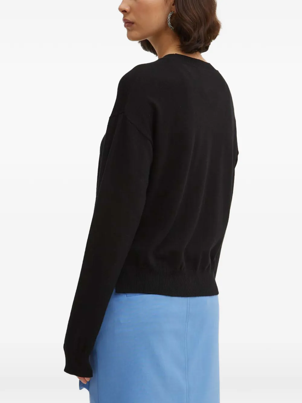 MOSCHINO JEANS Trui met hartdetail en lange mouwen Zwart