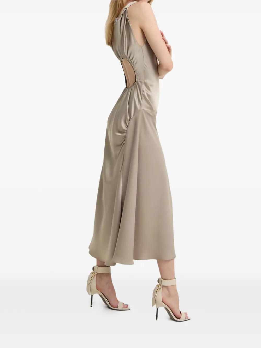 Cut-Out Gathered Dress