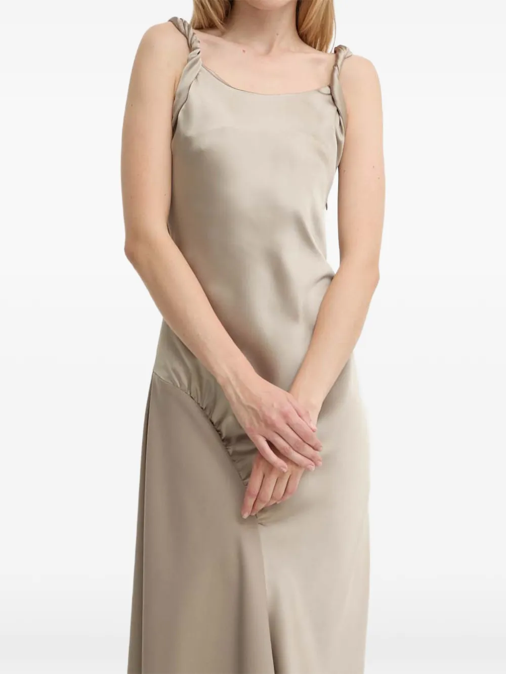 Cut-Out Gathered Dress