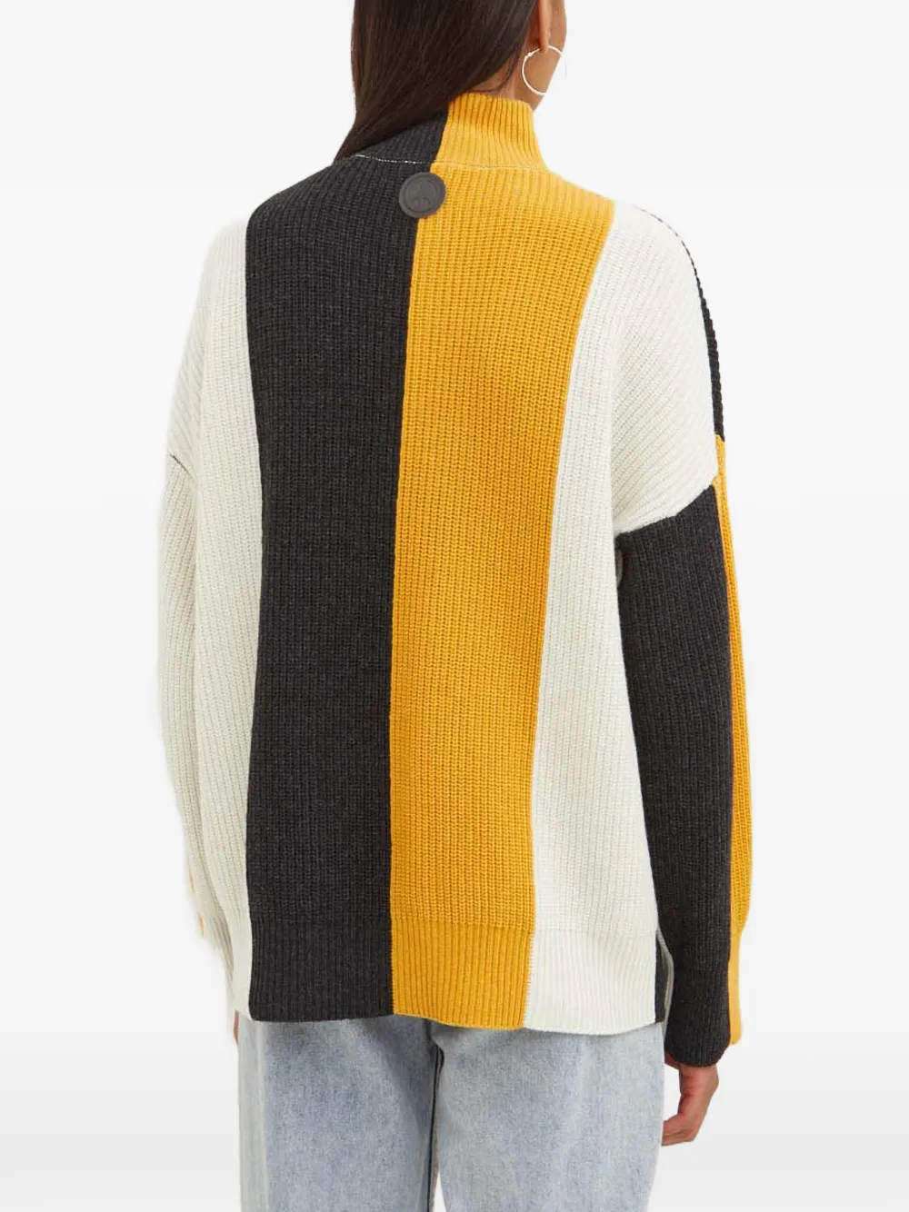  Moschino Jeans Maglione A Righe - Giallo 