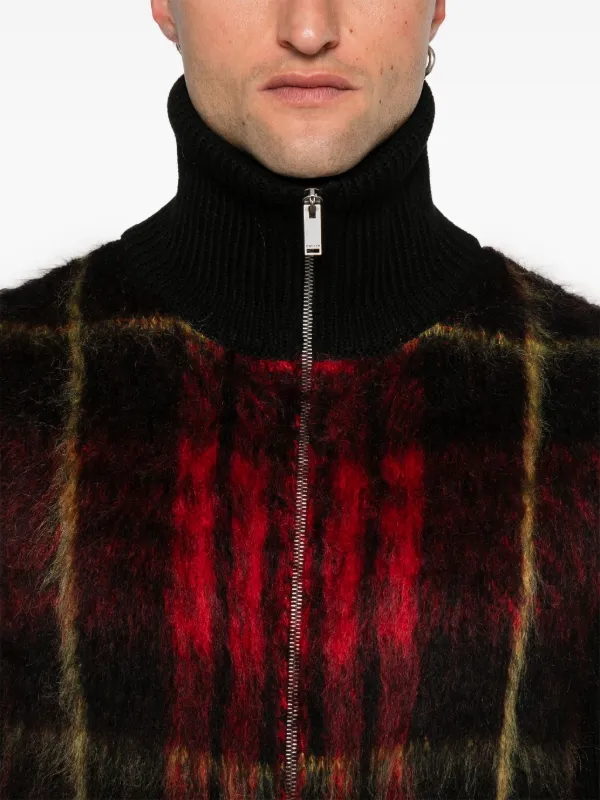 Alexander McQueen チェック カーディガン | レッド | FARFETCH JP