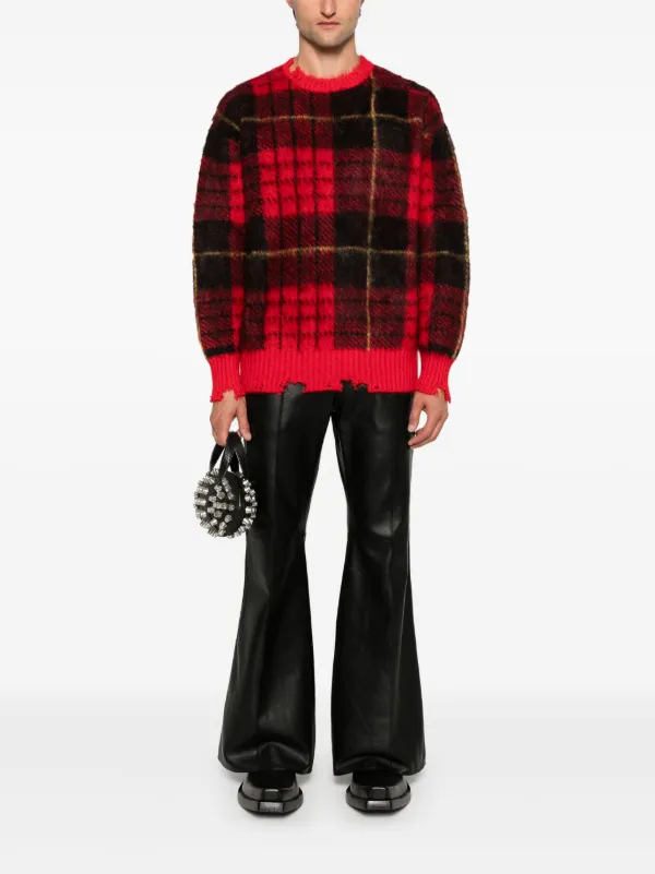 Alexander McQueen tartan-check Sweater | Red | FARFETCH ID