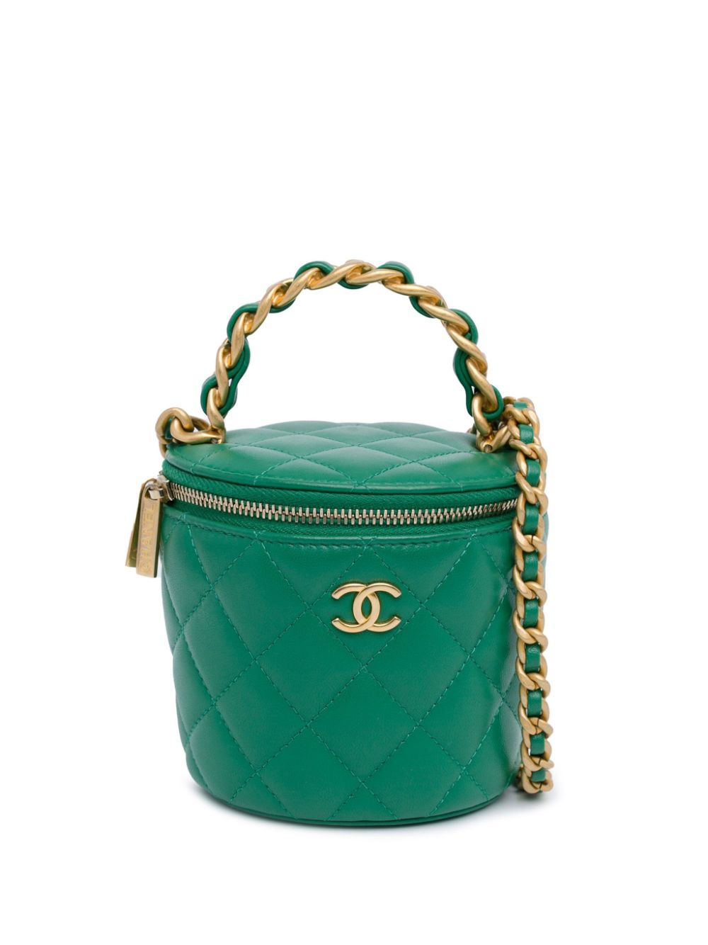 Affordable HOT SALE CHANEL 2021-2024 Quilted Lambskin Afternoon Tea Vanity Case with Chain satchel Women