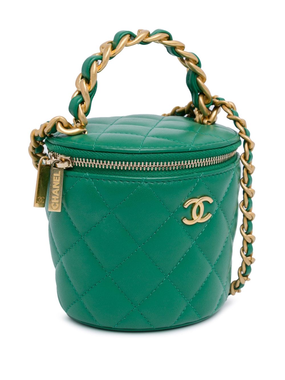 Affordable HOT SALE CHANEL 2021-2024 Quilted Lambskin Afternoon Tea Vanity Case with Chain satchel Women