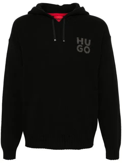 HUGO intarsia-logo sweater 