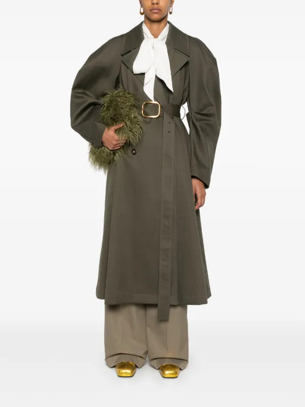 LOEWE(ロエベ) Blanket Trench Coatグリーン 46 LOEWE Belted Trench Coat | Green | FARFETCH AO