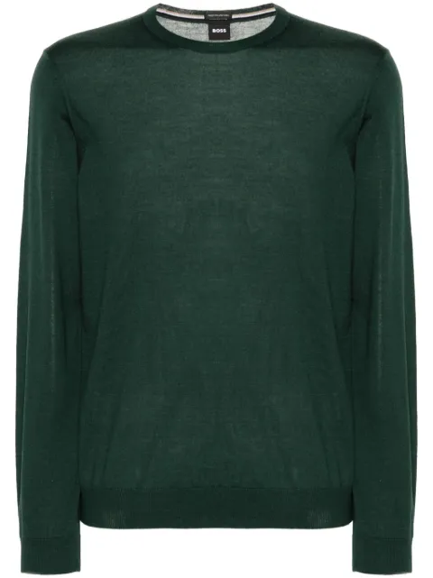 BOSS crew-neck virgin-wool sweater
