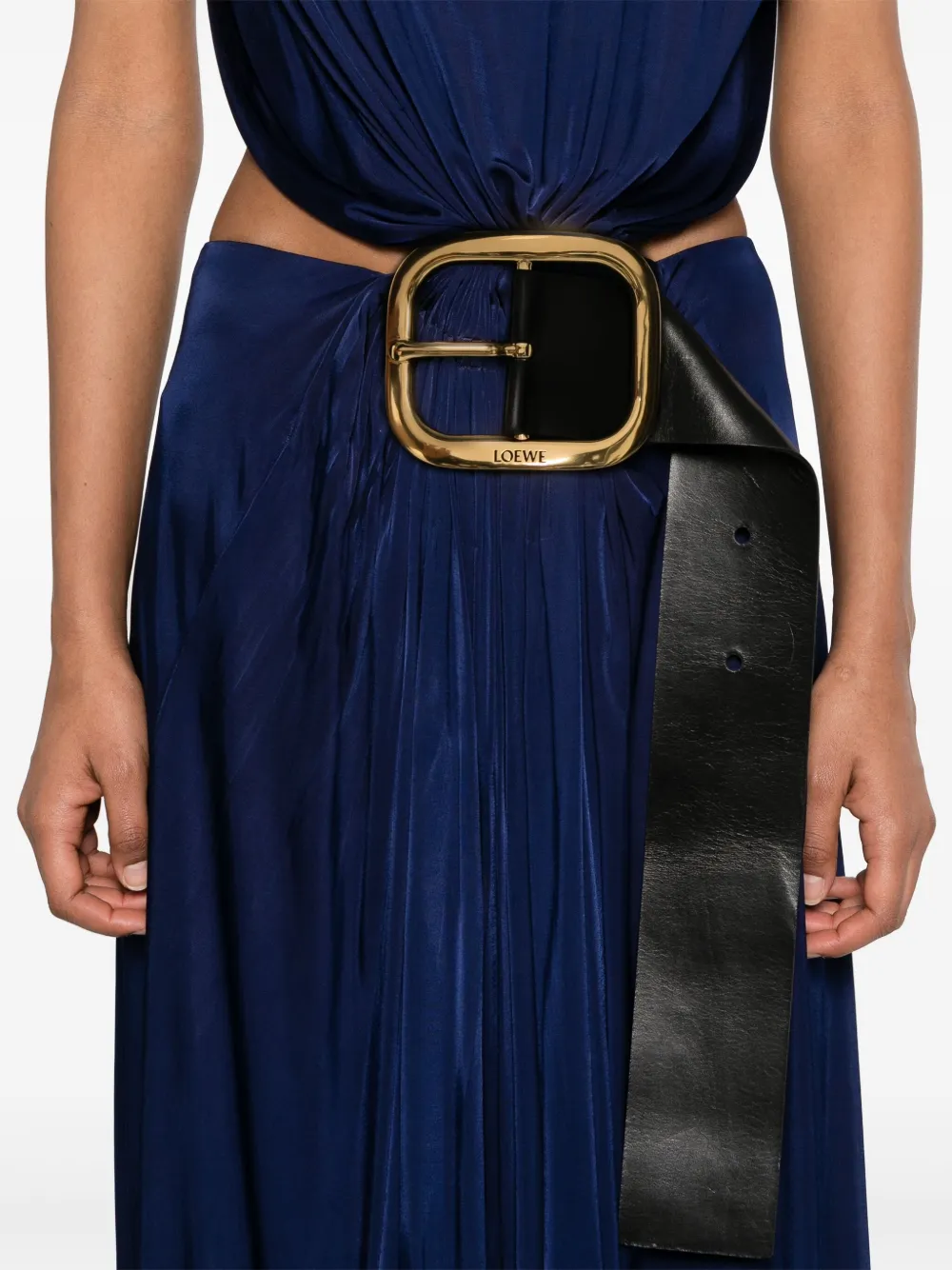 Loewe Belted Gown In Blue