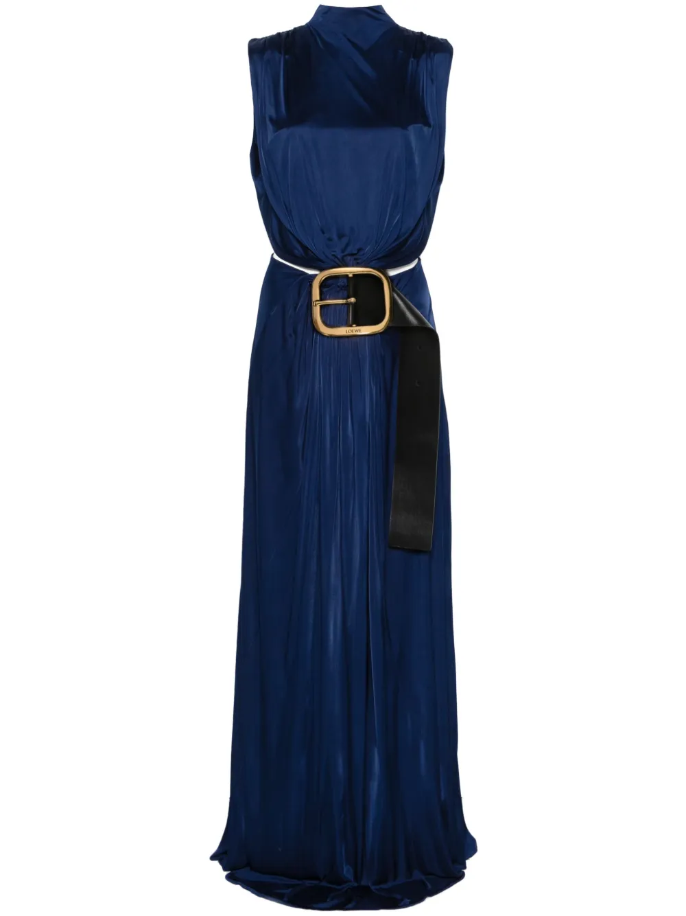 LOEWE Avondjurk met ceintuur Blauw