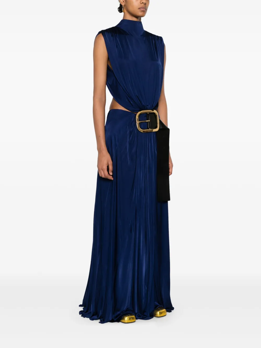 Loewe Belted Gown In Blue