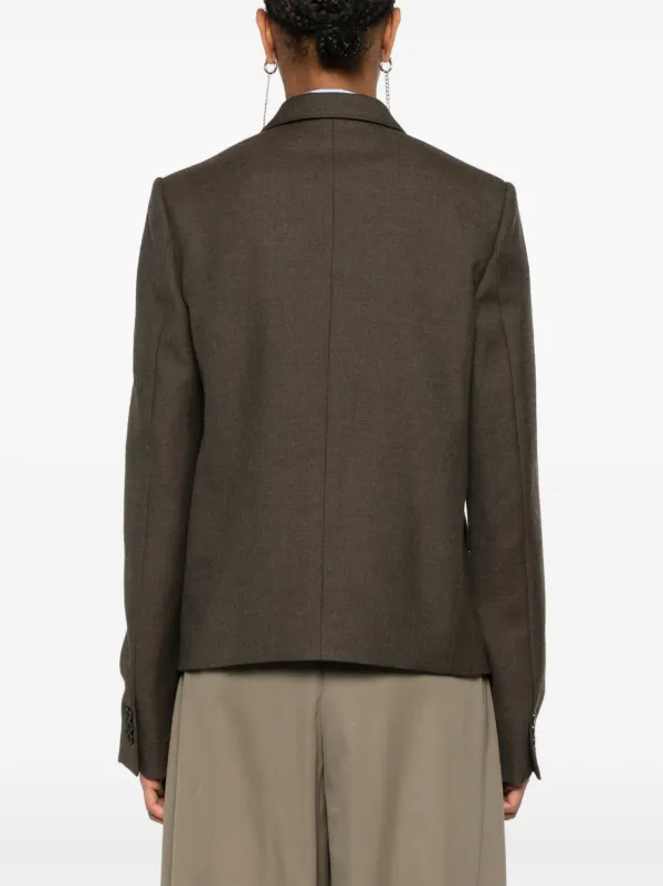 LOEWE Wool Blazer | Brown | FARFETCH JO