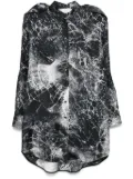 Alexander McQueen smashed screen print shirt dress - Black