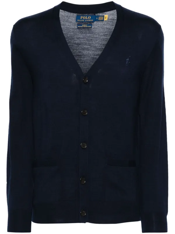 Polo Ralph Lauren Wool Cardigan Blue FARFETCH TR