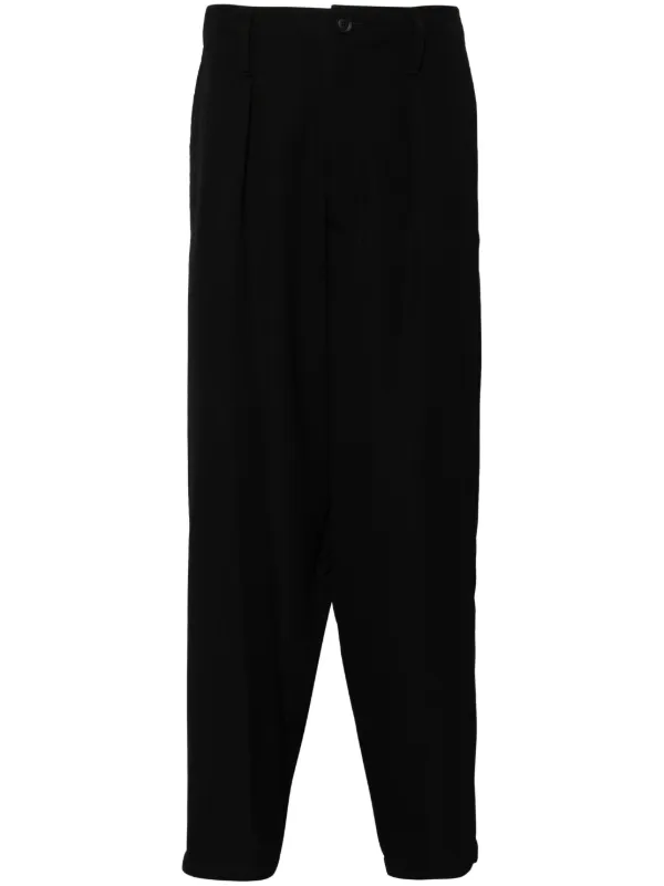 Yohji Yamamoto テーパードパンツ | ブラック | FARFETCH JP