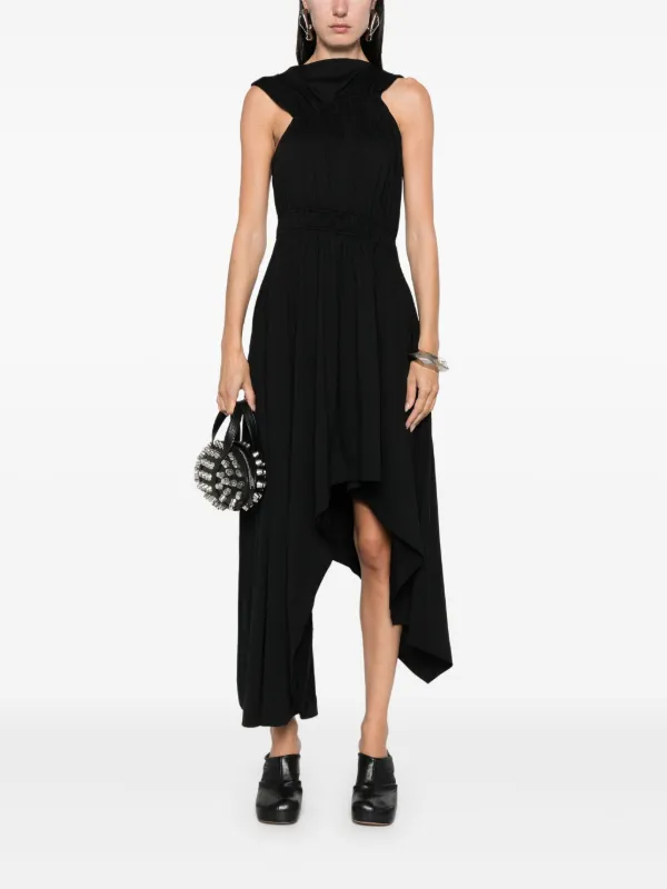 asymmetrical gathered dress Shona Joy - La Lune Asymmetrical Gathered Maxi Dress - Forest main image 0