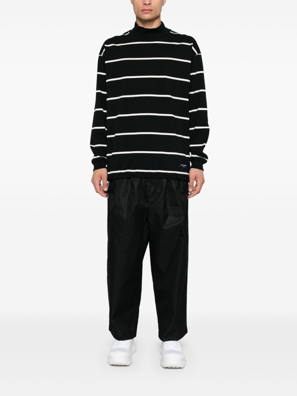 Comme des Garçons Homme Gestreepte sweater - Zwart