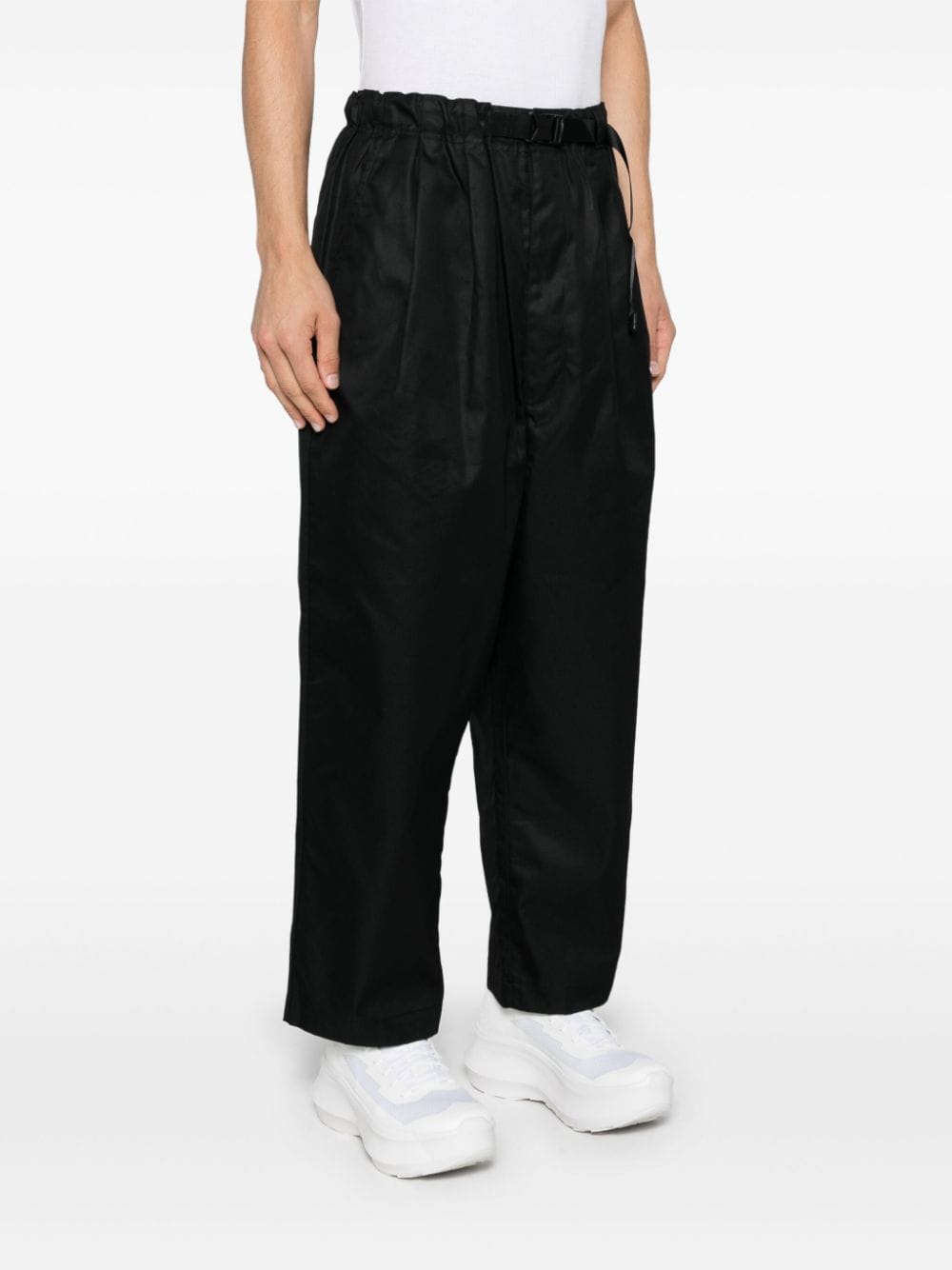 Shop Comme Des Garçons Homme Deux Pleat-detail Trousers In Black