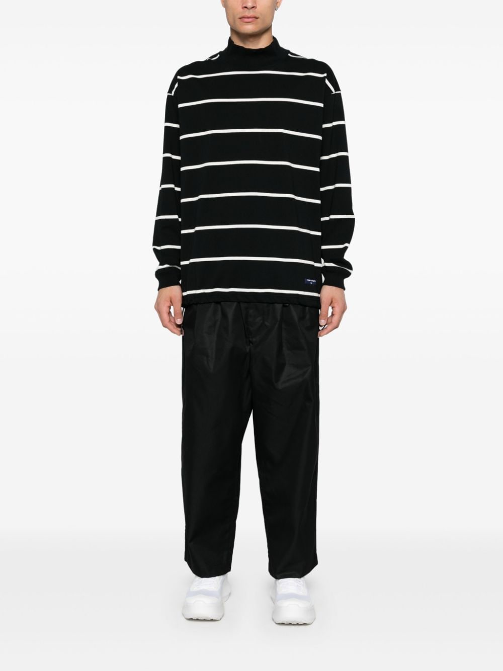 Shop Comme Des Garçons Homme Deux Pleat-detail Trousers In Black