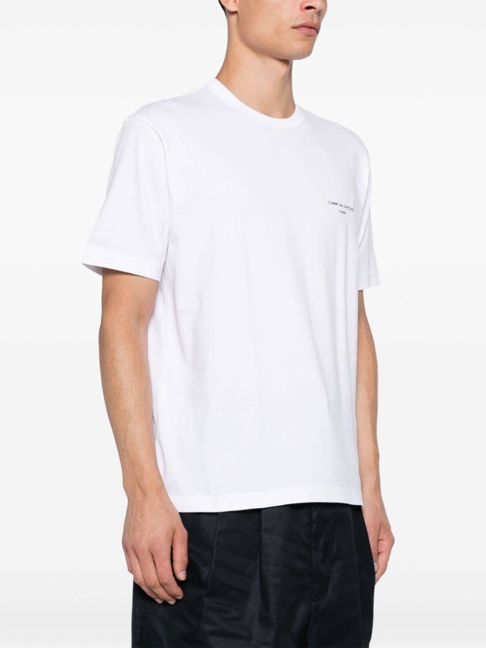 Shop Comme Des Garçons Homme Deux Logo-print T-shirt In White