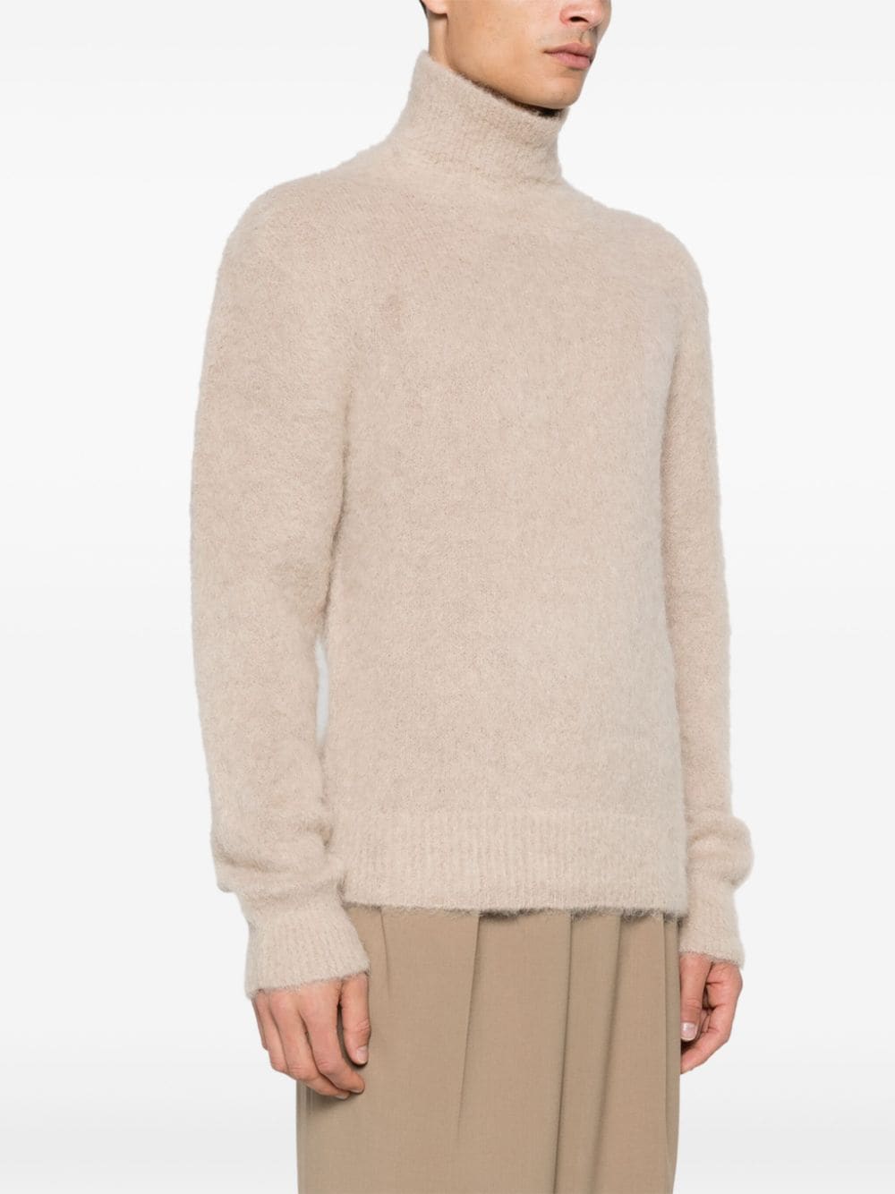 Shop Ami Alexandre Mattiussi Brushed Jumper In Brown