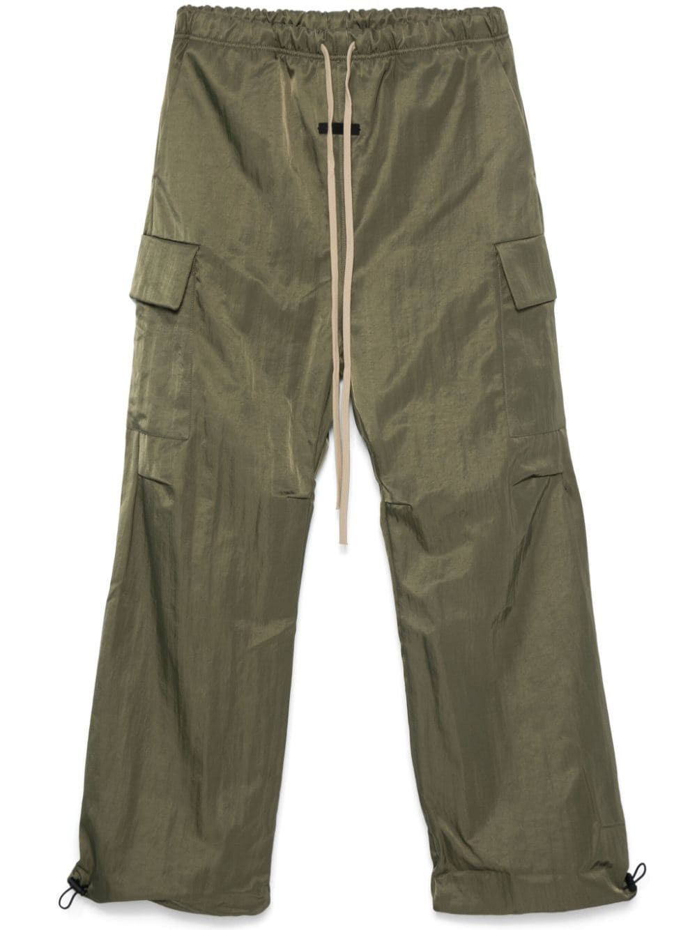 Shop Essentials Drawstring Trousers In Green