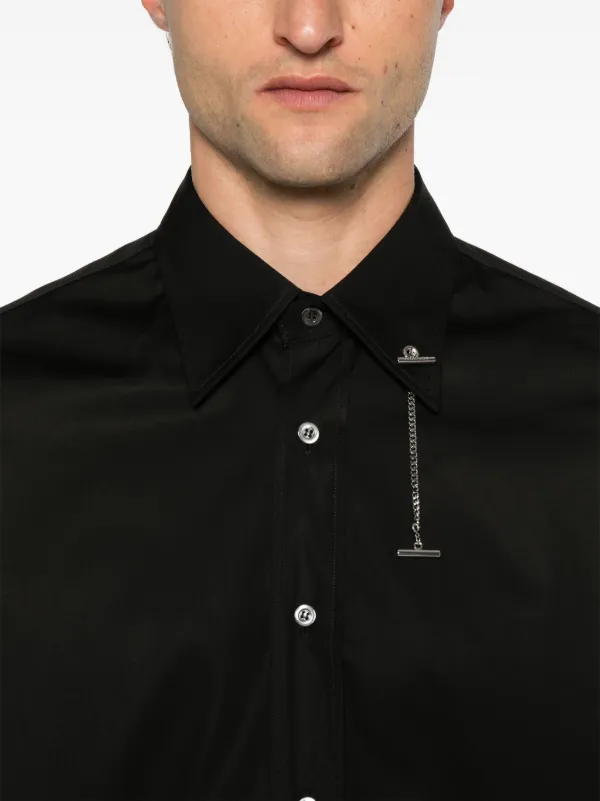 Alexander McQueen Cross-Bar Chain Shirt | Black | FARFETCH