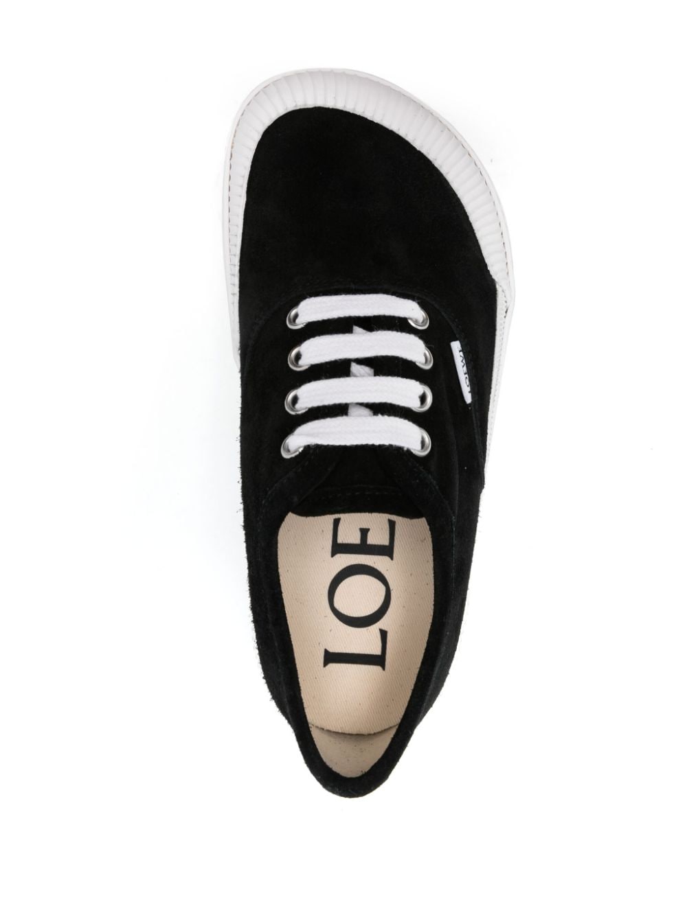 Shop Loewe Anagram-motif Sneakers In Black