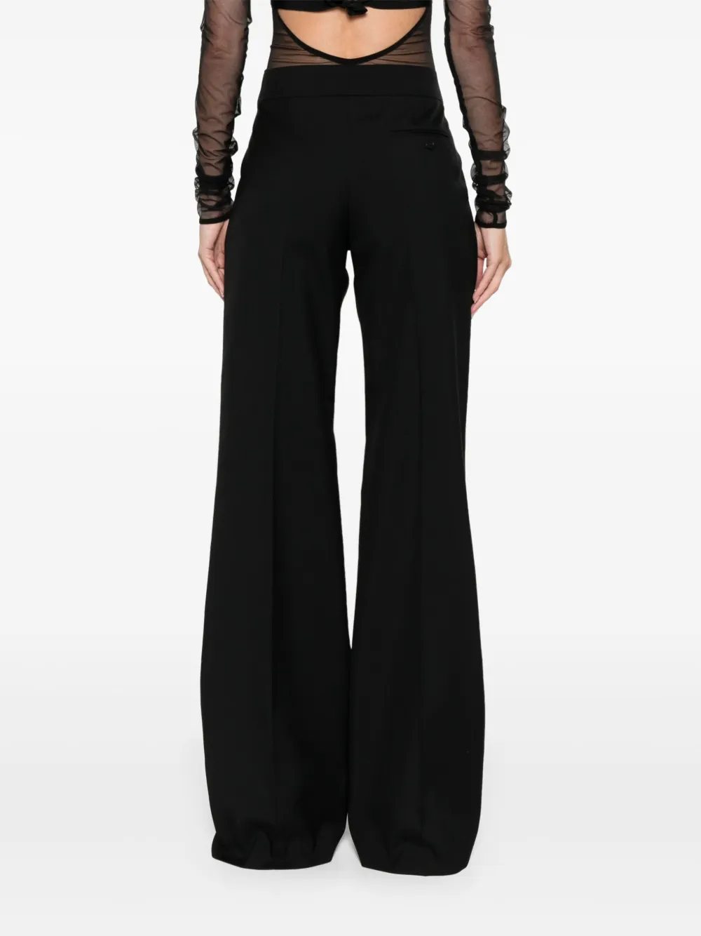 Alexander McQueen Broek met geplooid detail Zwart