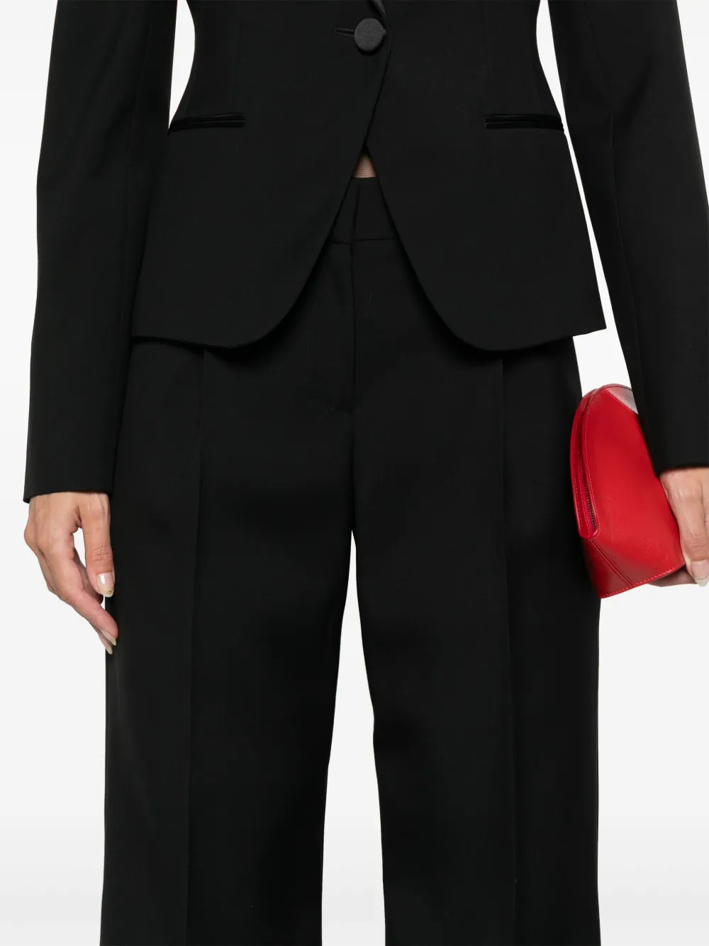 Alexander McQueen Broek met geplooid detail Zwart