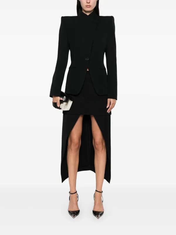 スカート alexander mcqueen SKIRT (804732QJACH 1000) Alexander McQueen Asymmetric Skirt | Black | FARFETCH