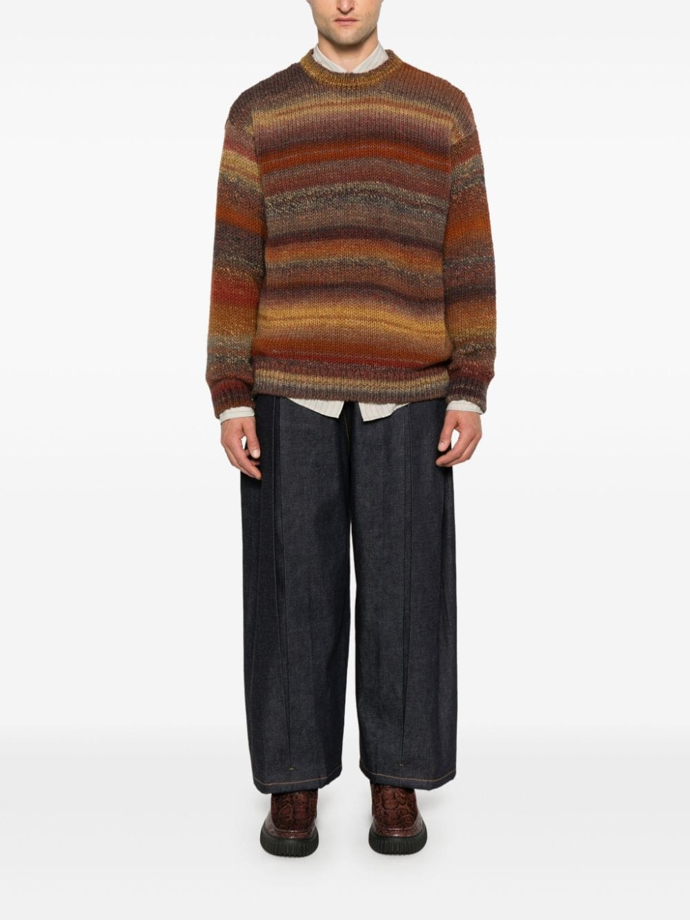 Shop Ymc You Must Create Undertones Jumper In Brown