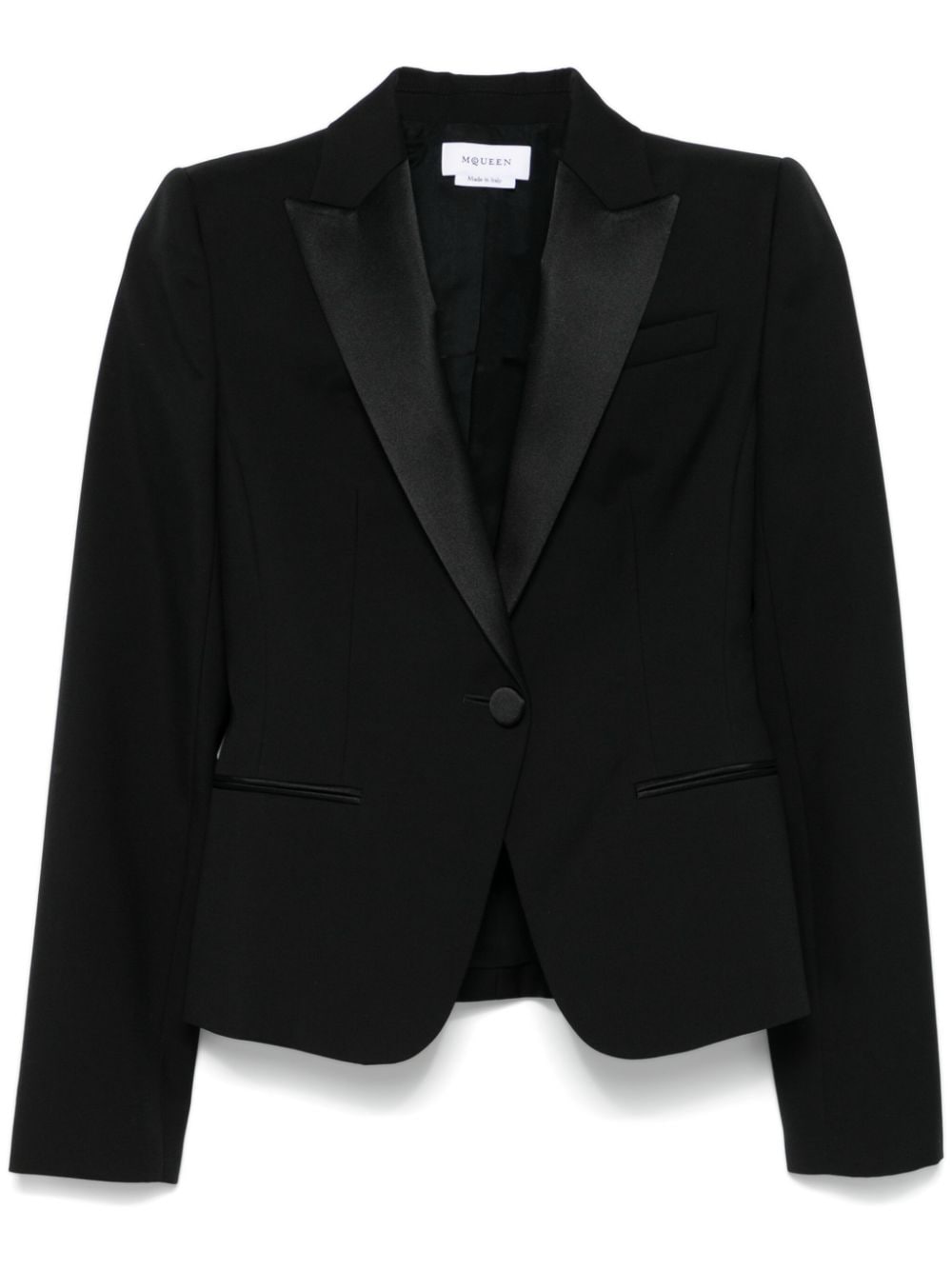 Shop Alexander Mcqueen Wool Jacket In Black