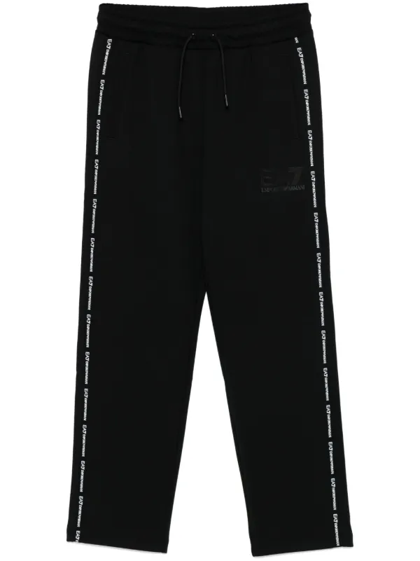 Ea7 Emporio Armani logo tape Track Pants Black FARFETCH AU