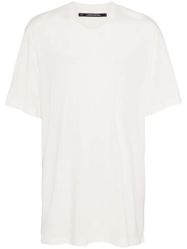【JULIUS】WHITE COTTON SZ JERSEY T-SHIRT JULIUS Cotton SZ Jersey Printed Oversize T-shirt（Off White