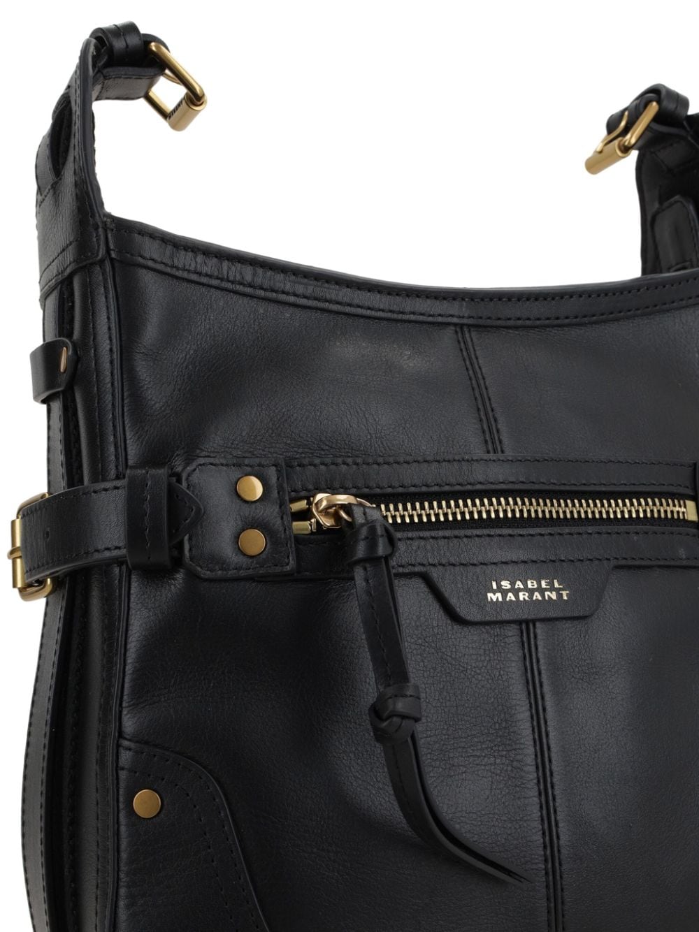 Shop Isabel Marant Sierra Shoulder Bag In Black