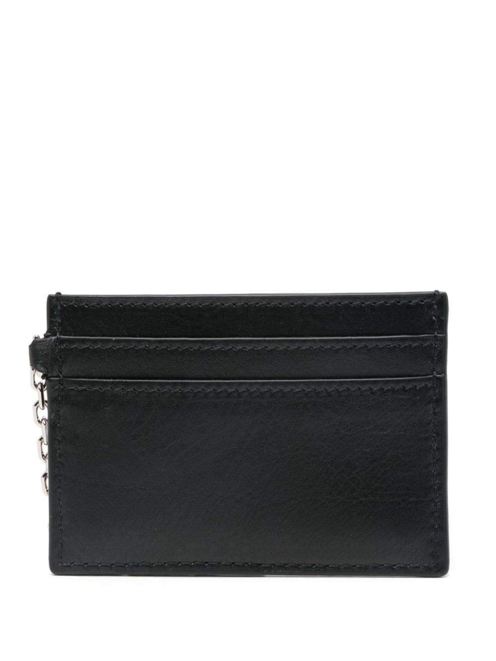 Shop Alexander Mcqueen Sling Card Holder In Black