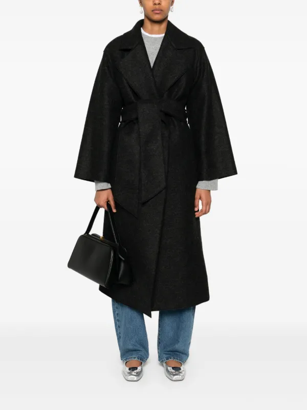 Harris Wharf London Belted Virgin Wool Coat | Neutrals