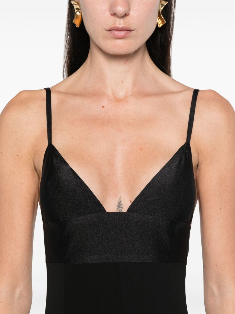 Shop Jacquemus La Robe Spallina Maxi Dress In Black