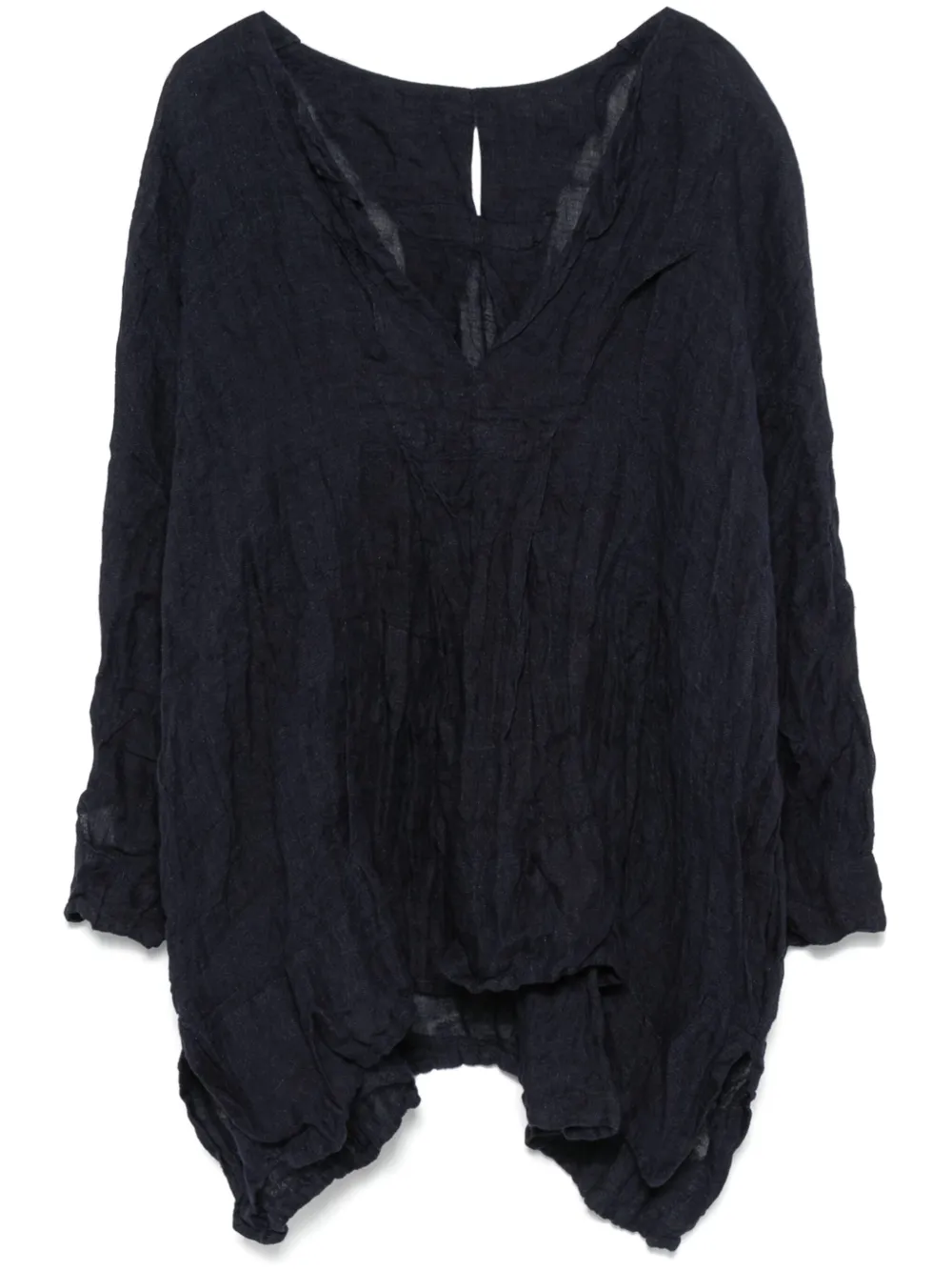 crinkled blouse