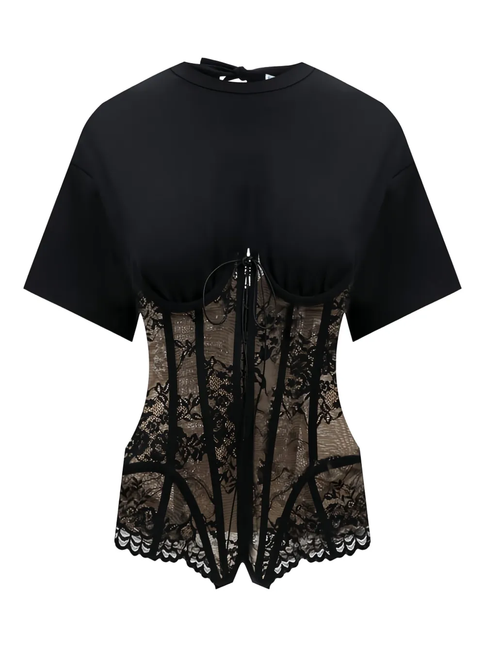 Giuseppe Di Morabito lace-panelled corset top | Black | Image 1