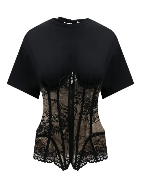 Giuseppe Di Morabito lace-panelled corset top