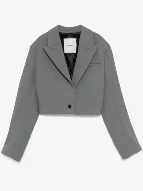 Nanushka blazer crop à coupe ample