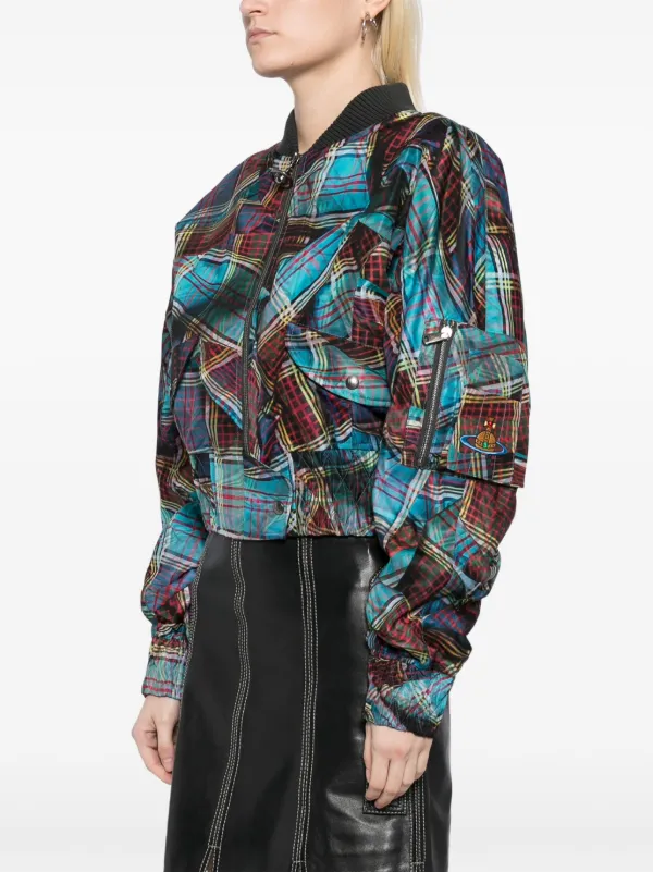 【Vivienne Westwood】 BERNARD ボンバージャケット Vivienne Westwood Blue Bernardo Bomber Jacket Vivienne Westwood