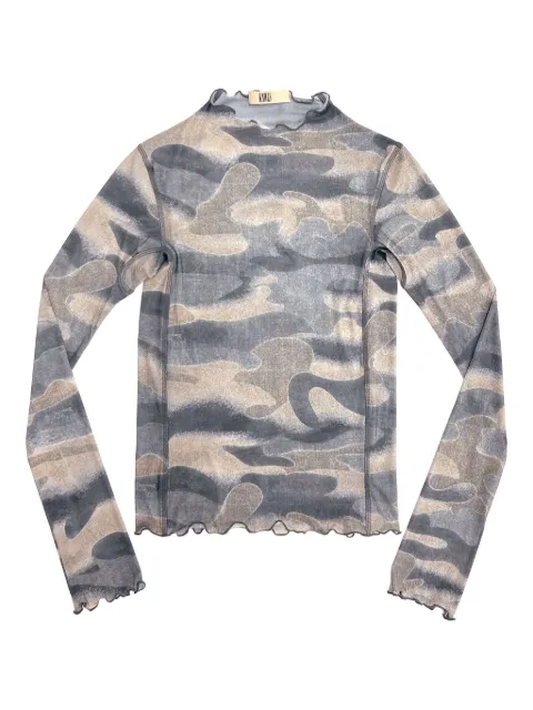 KNWLS camouflage-print top
